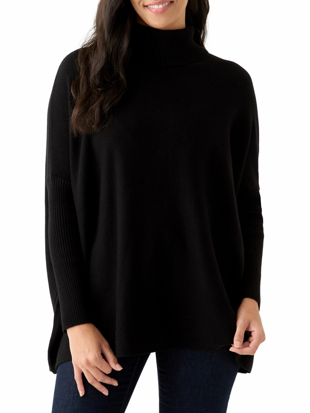 Joseph A Black Cowlneck Oversized Sweater